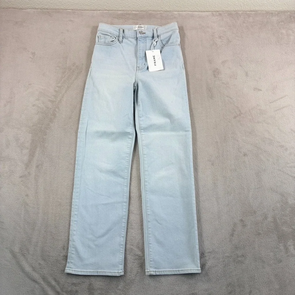Frame Denim Le Sleek Straight Jeans in Float Women 25 Designer NWT $258